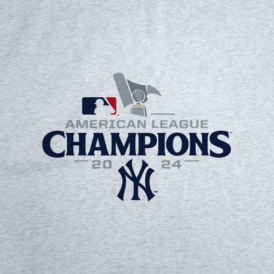 NY Yankees 2024 American League Champs Athletic Gray Sublimated Sweatshirt Blanket