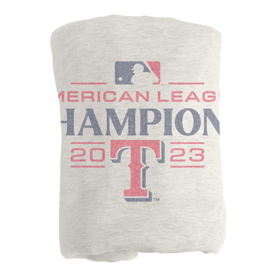 Texas Rangers 2023 AL Champions Sublimated Sweatshirt Blanket