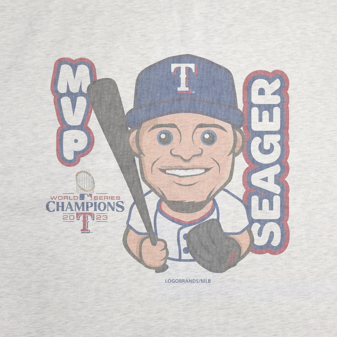 Texas Rangers 2023 World Series MVP Sublimated Sweatshirt Blanket