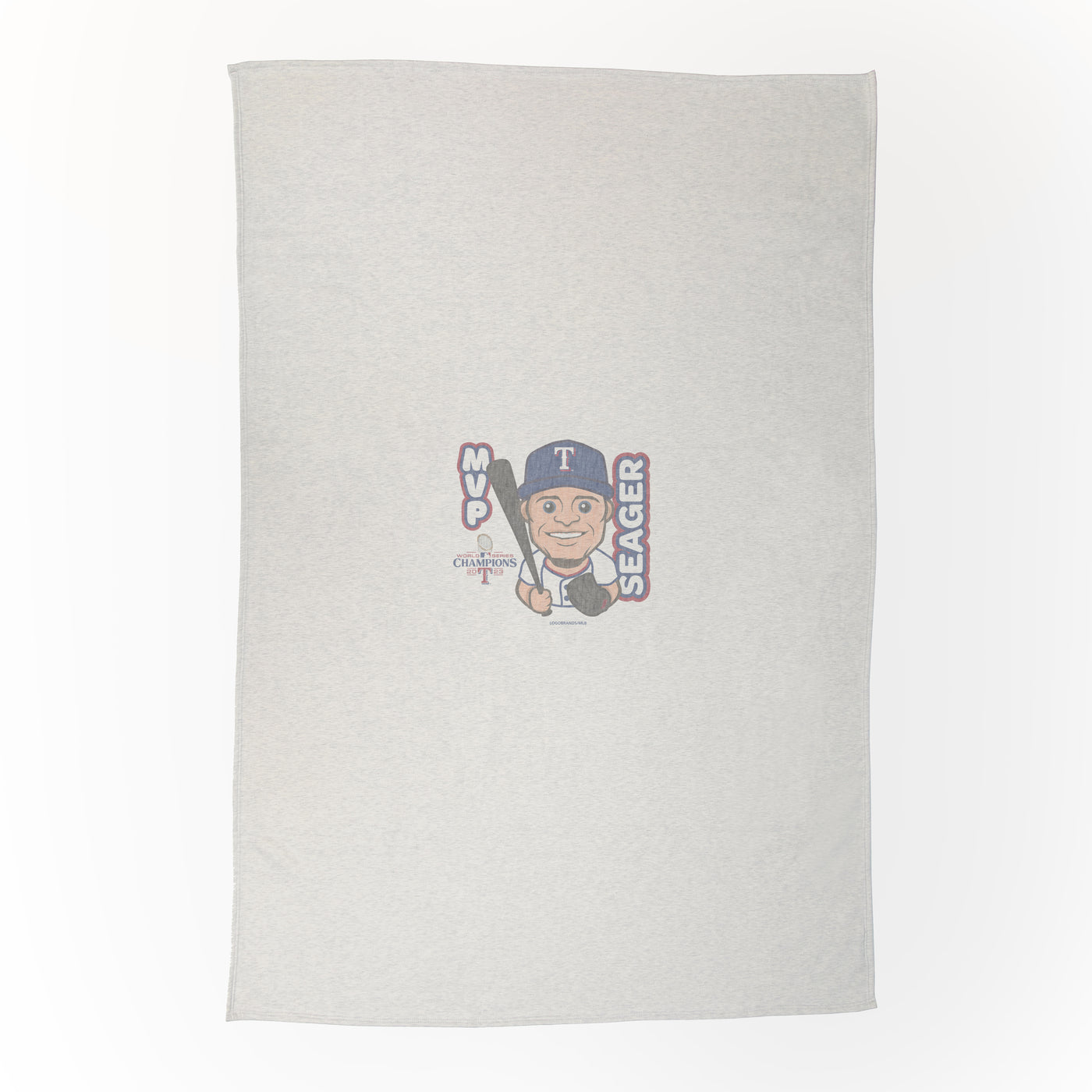 Texas Rangers 2023 World Series MVP Sublimated Sweatshirt Blanket