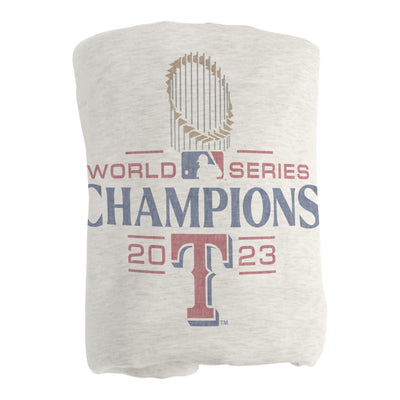 Texas Rangers 2023 World Series Champions Sublimated Sweatshirt Blanket
