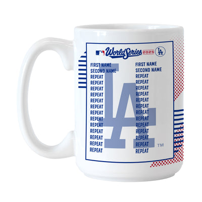 LA Dodgers 2025 World Series Champions 15oz Roster Sublimated Mug
