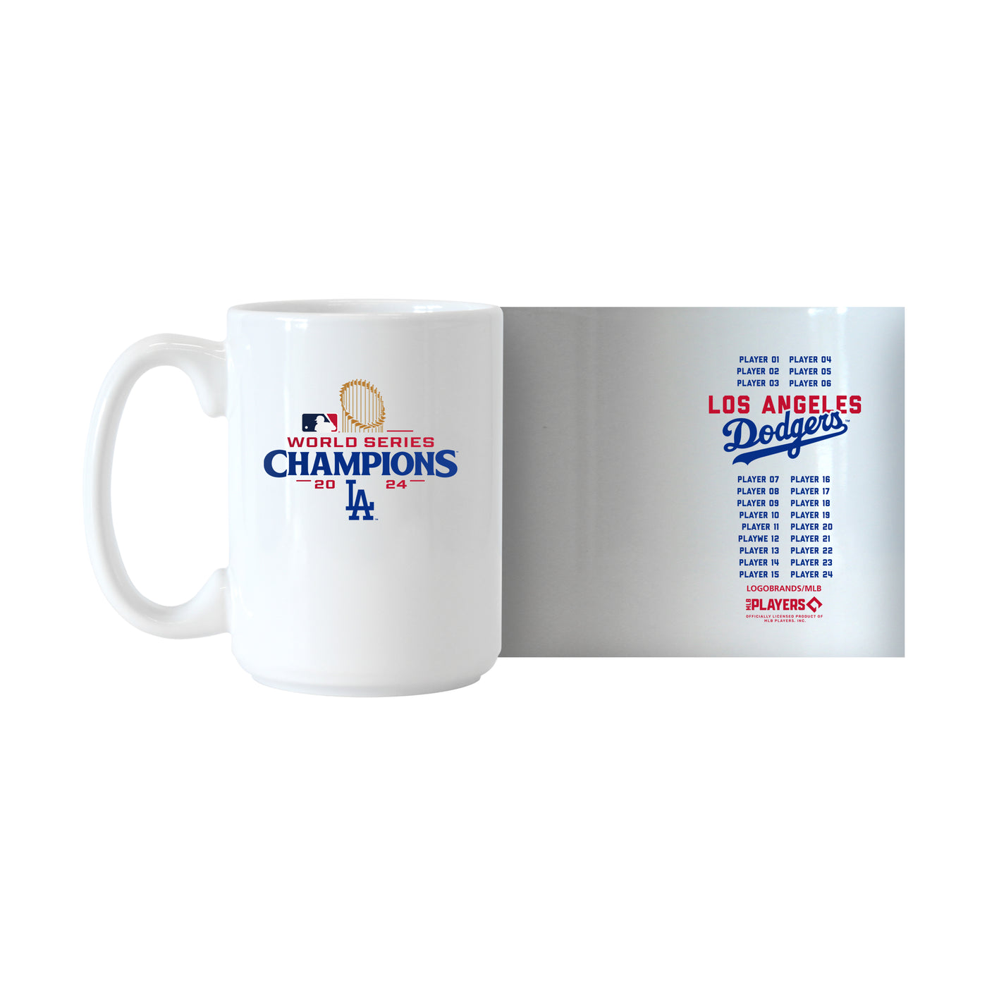 LA Dodgers 2024 World Series Champs 15oz Roster Sublimated Mug