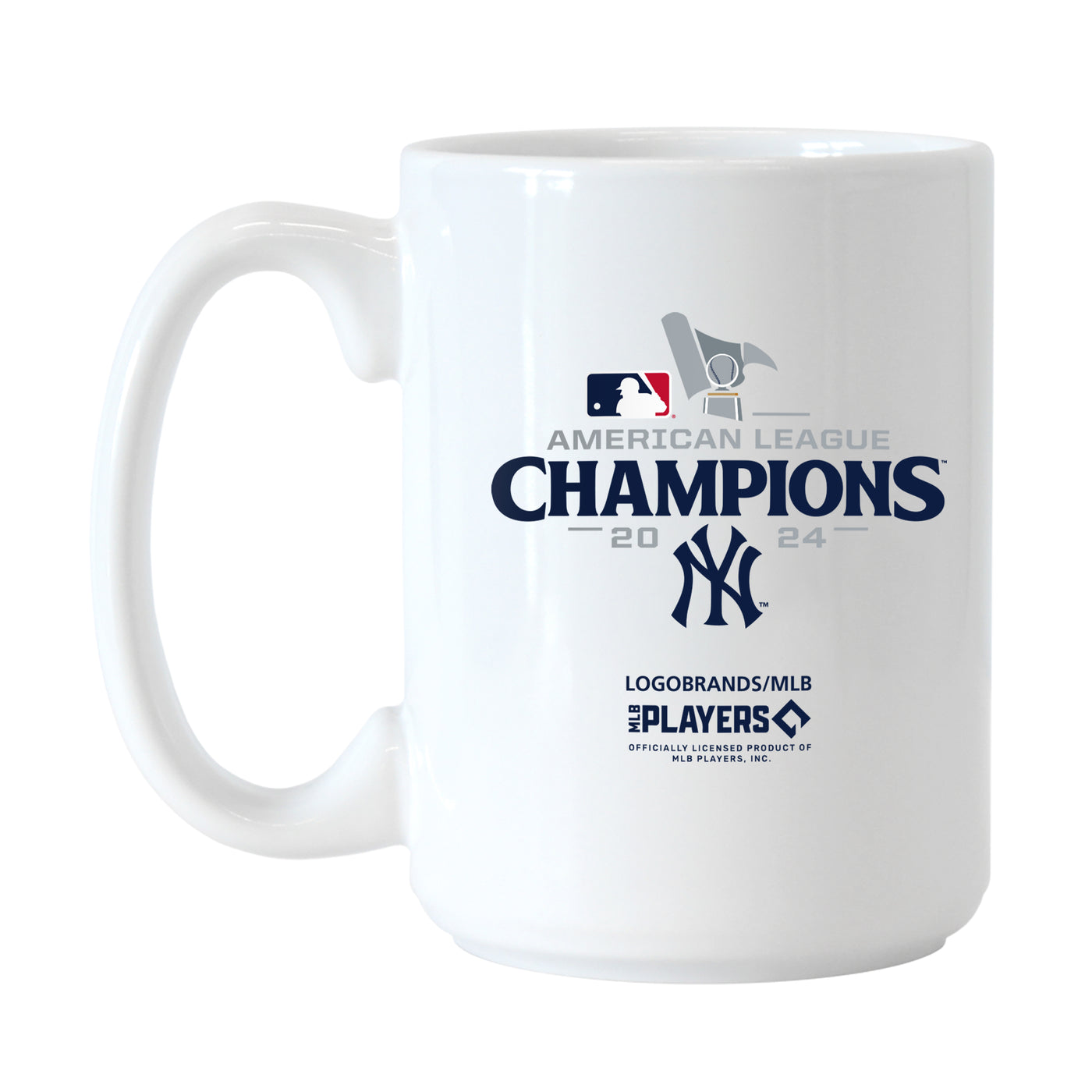 NY Yankees 2024 American League Champs 15oz Roster Sublimated Mug