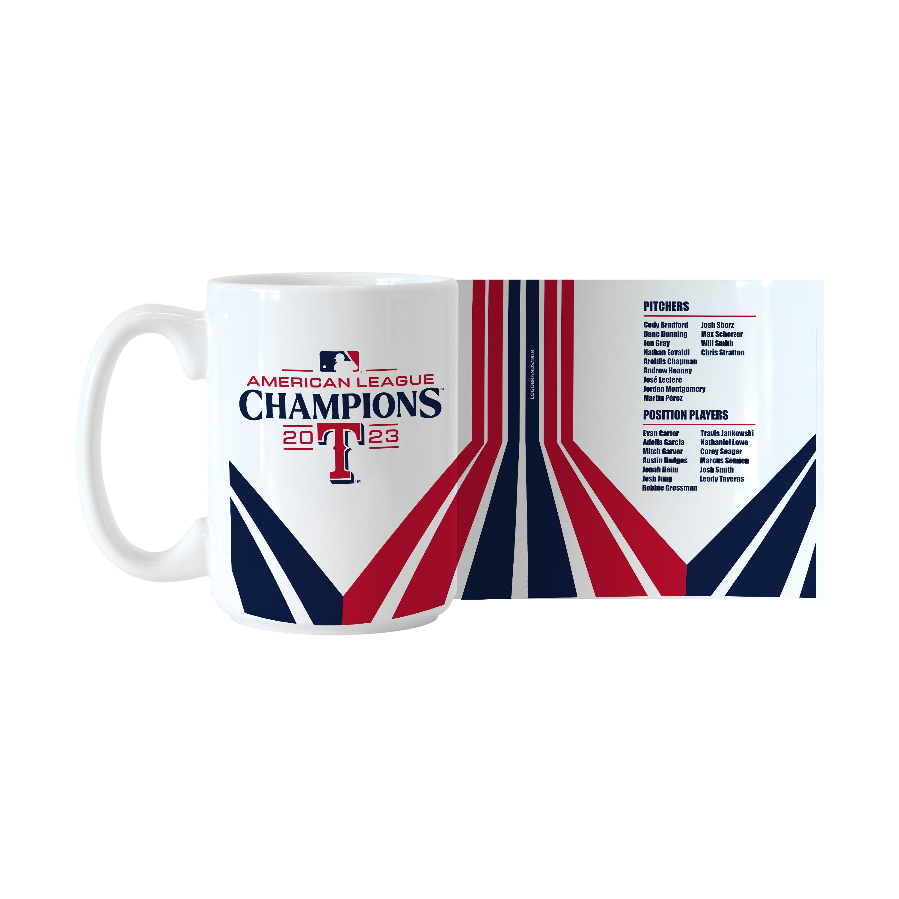 Texas Rangers 15oz 2023 AL Champions Roster Sublimated Mug – Logo Brands