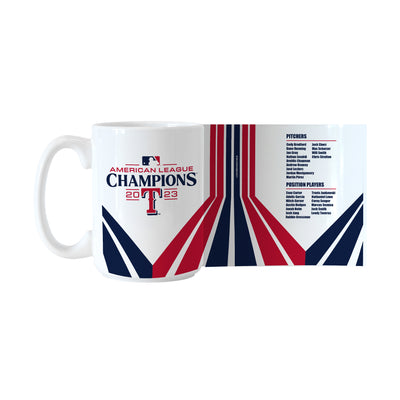 Texas Rangers 15oz 2023 AL Champions Roster Sublimated Mug