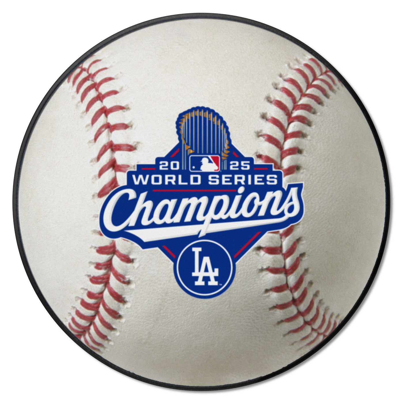 LA Dodgers 2025 World Series Champions 27in Round Mat