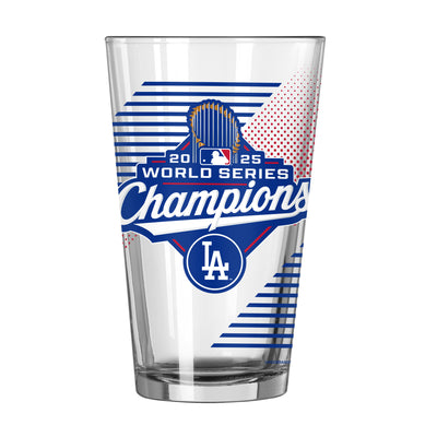 LA Dodgers 2025 World Series Champions 16oz Roster Pint Glass