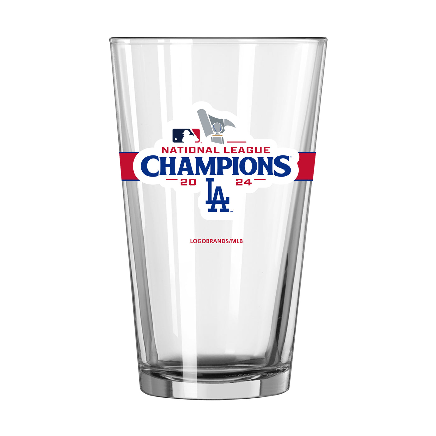 LA Dodgers 2024 National League Champs 16oz Pint Glass