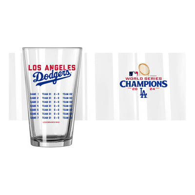 LA Dodgers 2024 World Series Champs 16oz Summary Pint Glass