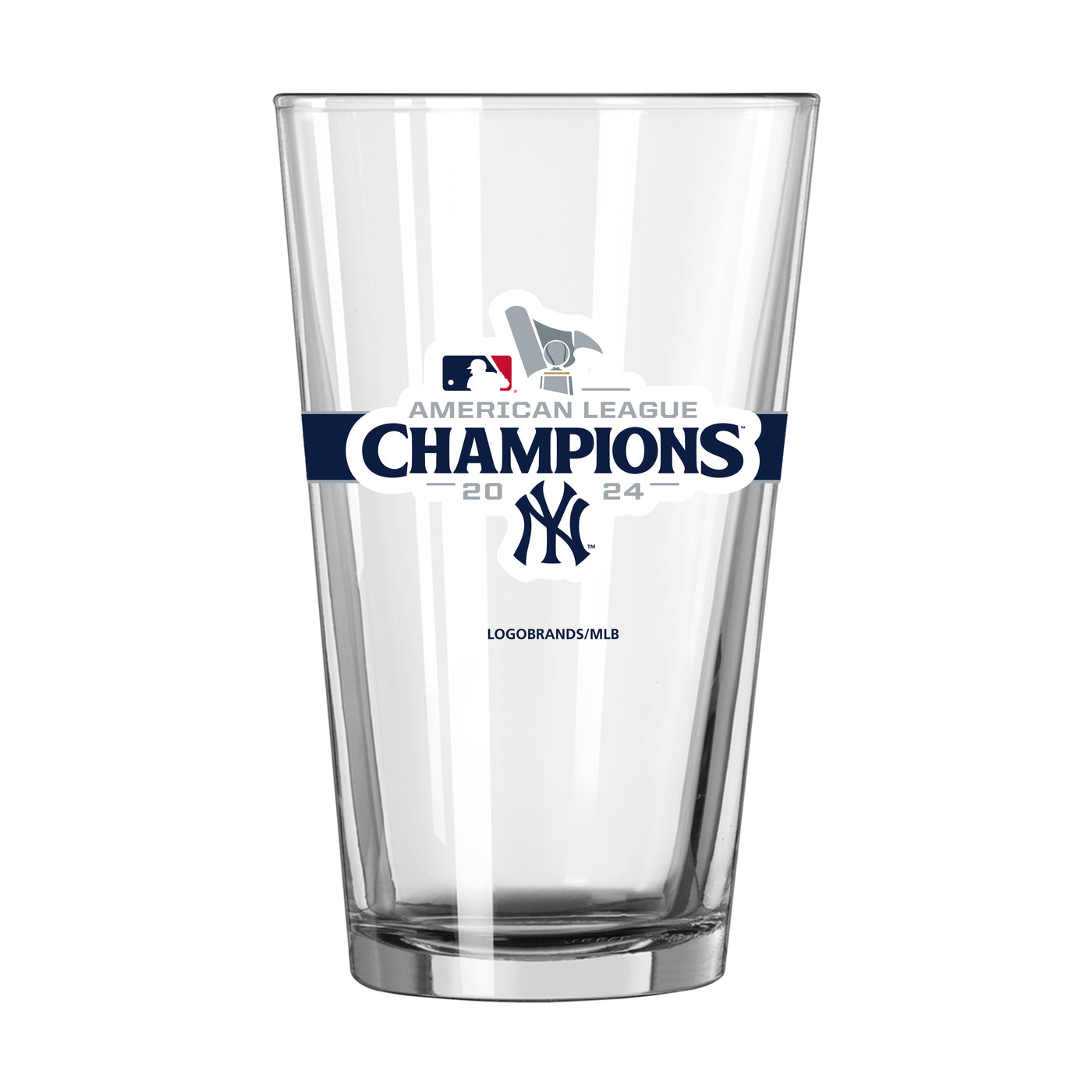 NY Yankees 2024 American League Champs 16oz Pint Glass