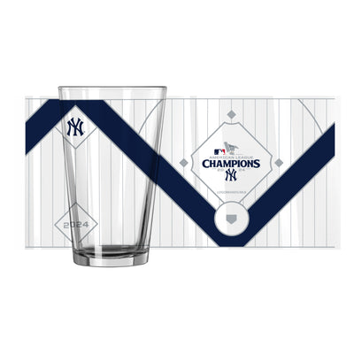 NY Yankees 2024 American League Champs 16oz Wrap Pint Glass