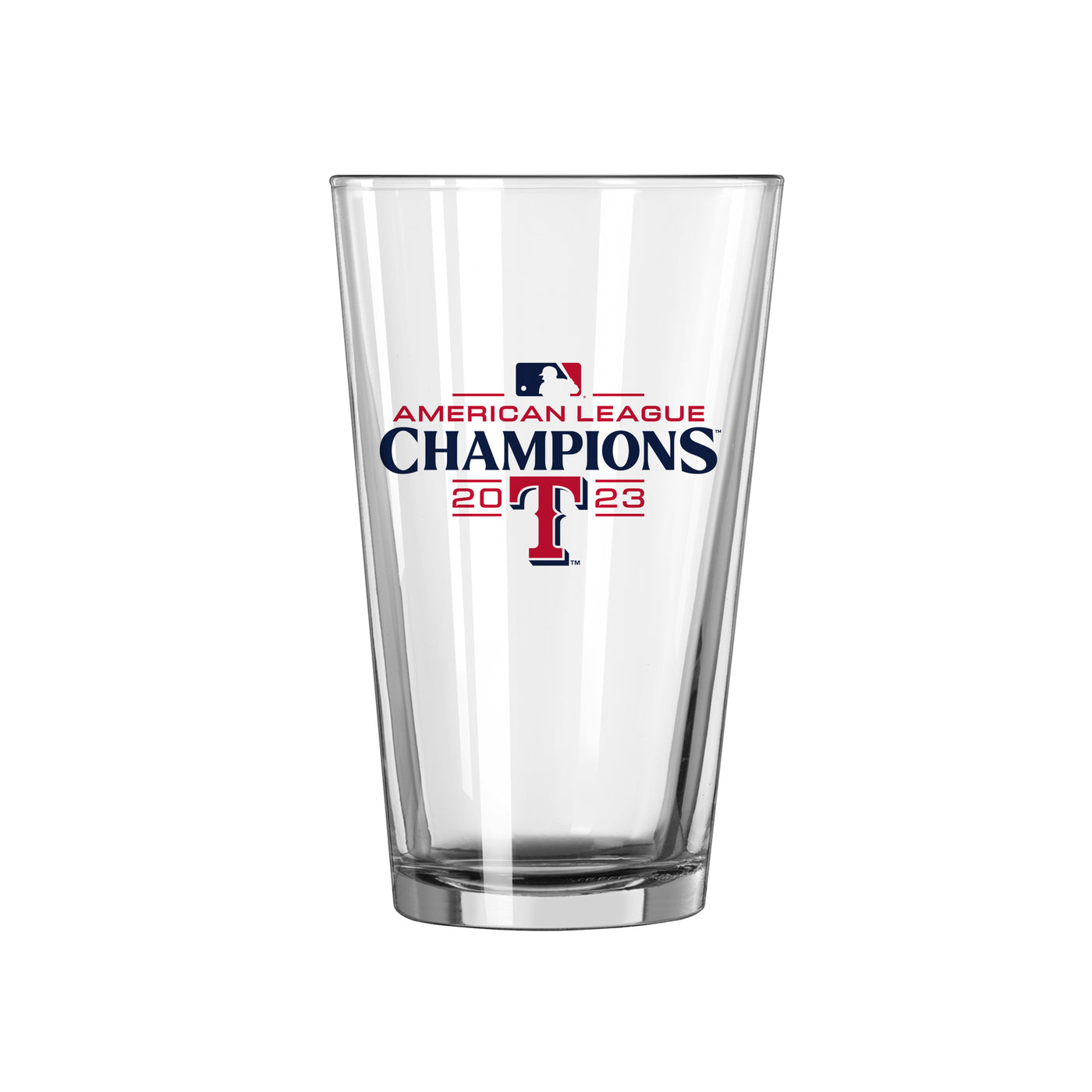 Texas Rangers 16oz 2023 AL Champions Pint Glass
