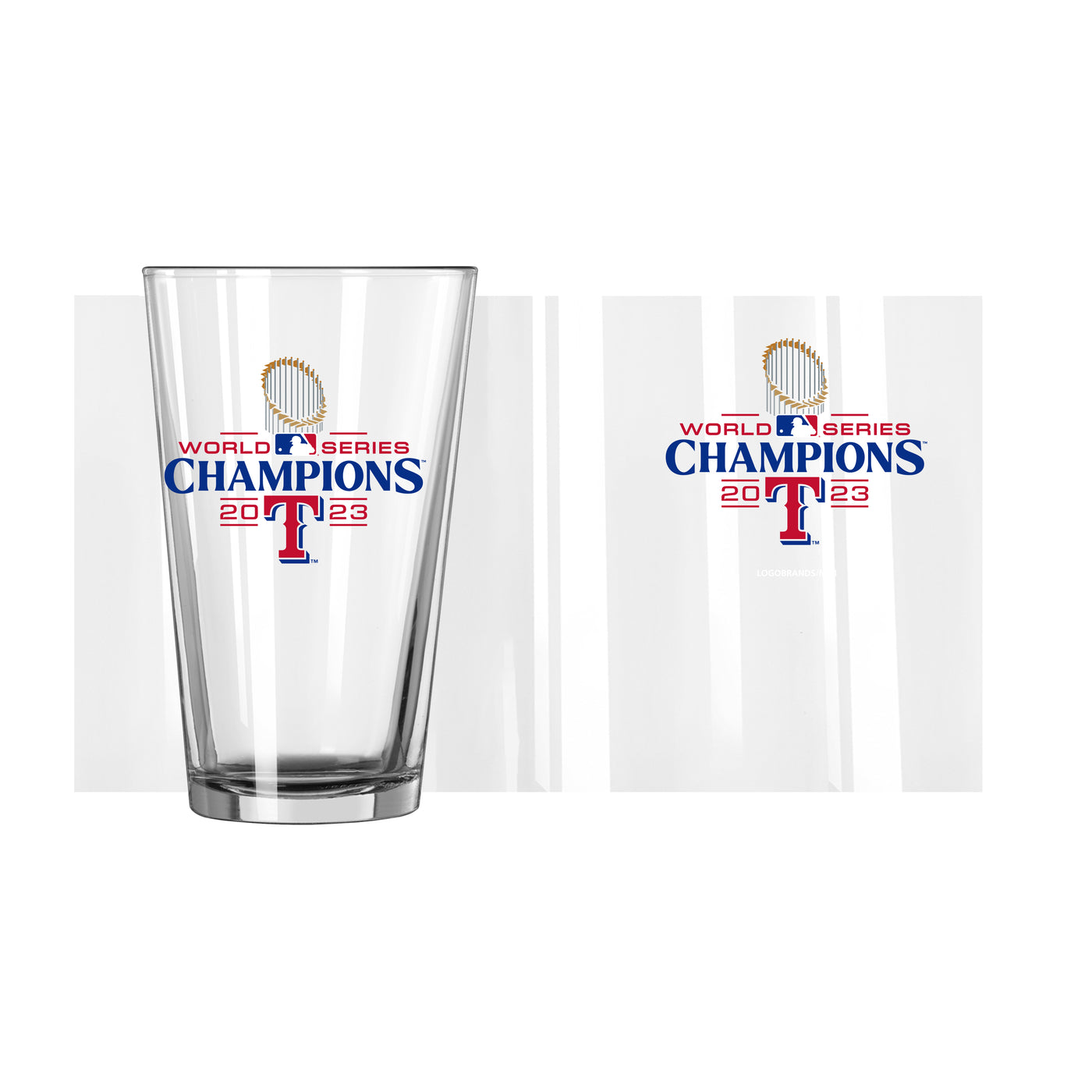 Texas Rangers 16oz 2023 World Series Champions Pint Glass