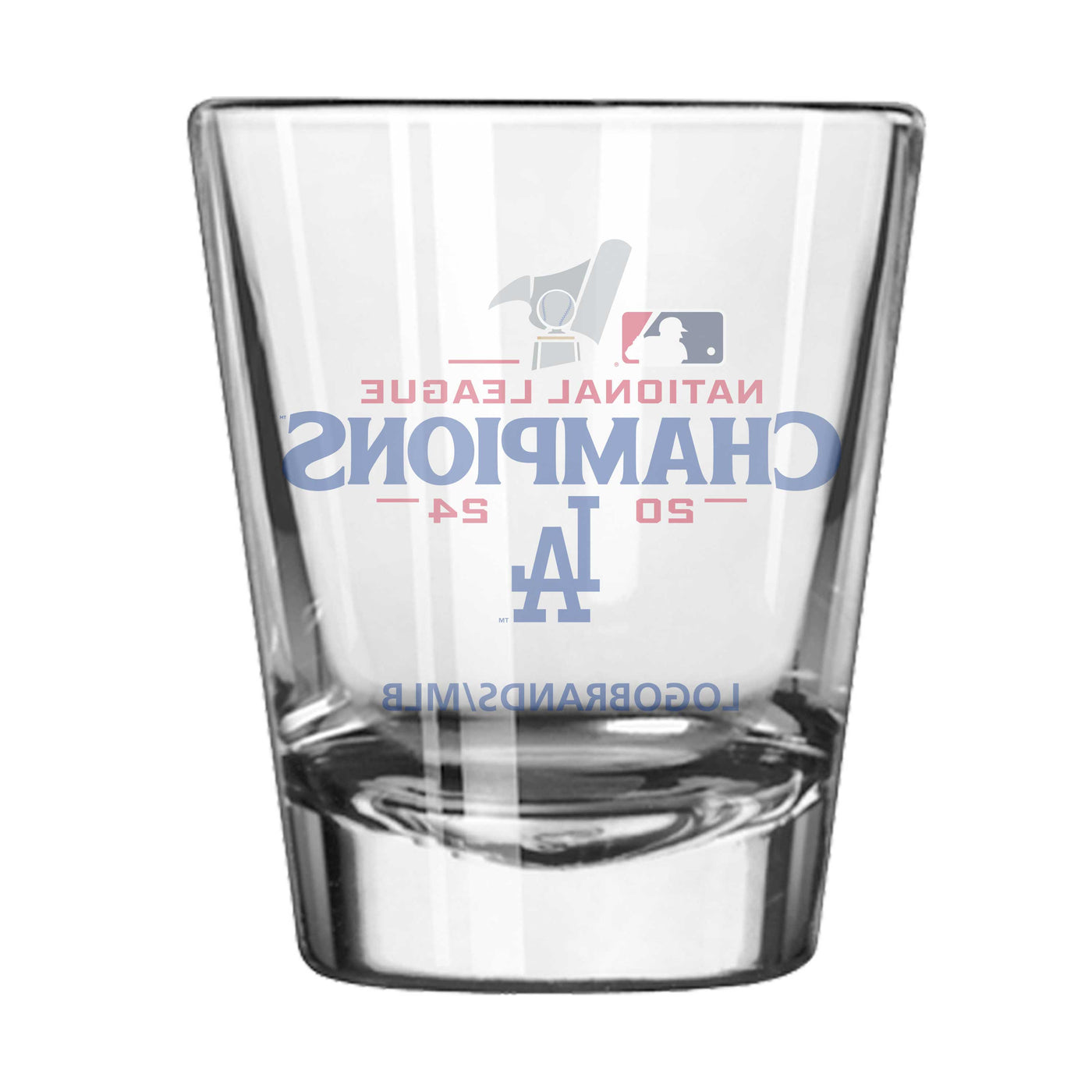 LA Dodgers 2024 National League Champs 2oz Shot Glass