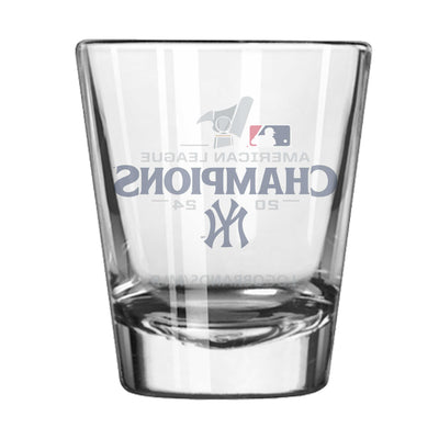 NY Yankees 2024 American League Champs 2oz Shot Glass