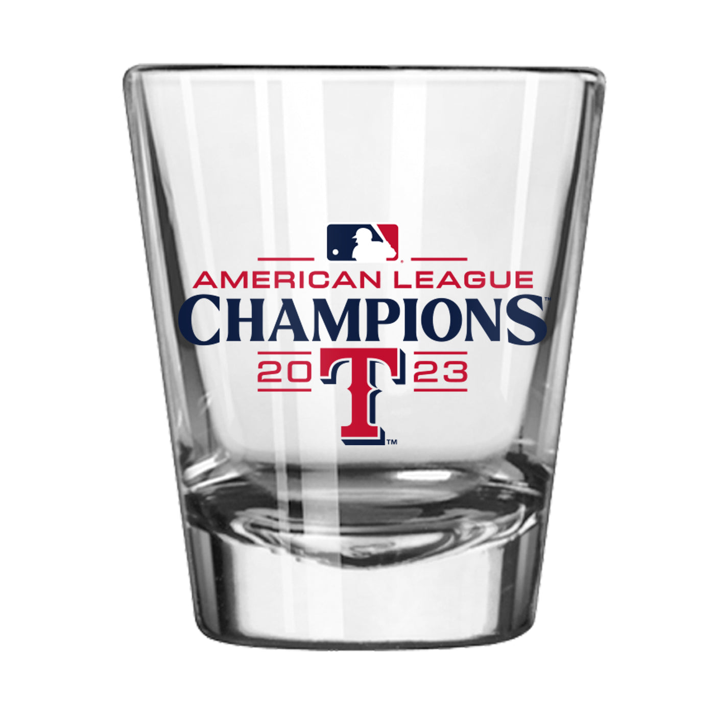 Texas Rangers 2oz 2023 AL Champions Shot Glass