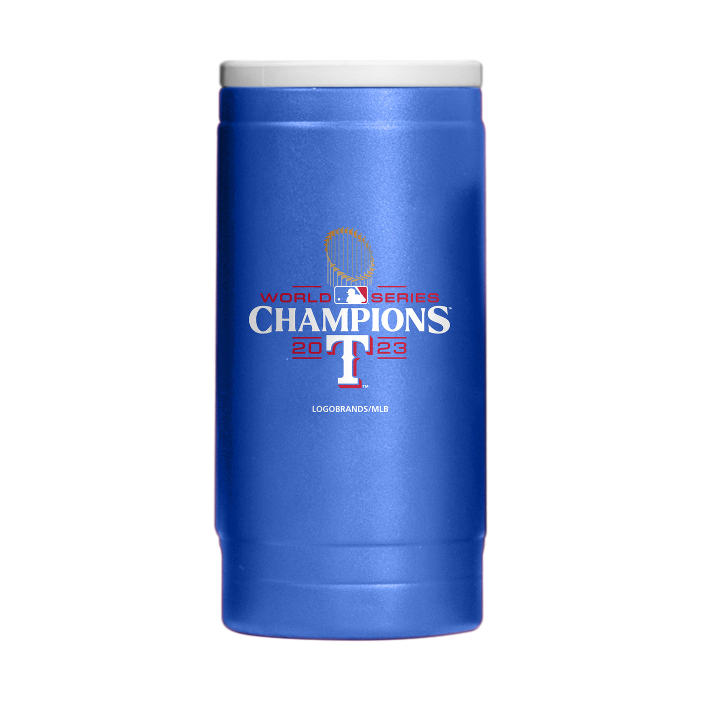 Texas Rangers 12oz 2023 World Series Champions PC Slim Can Coolie