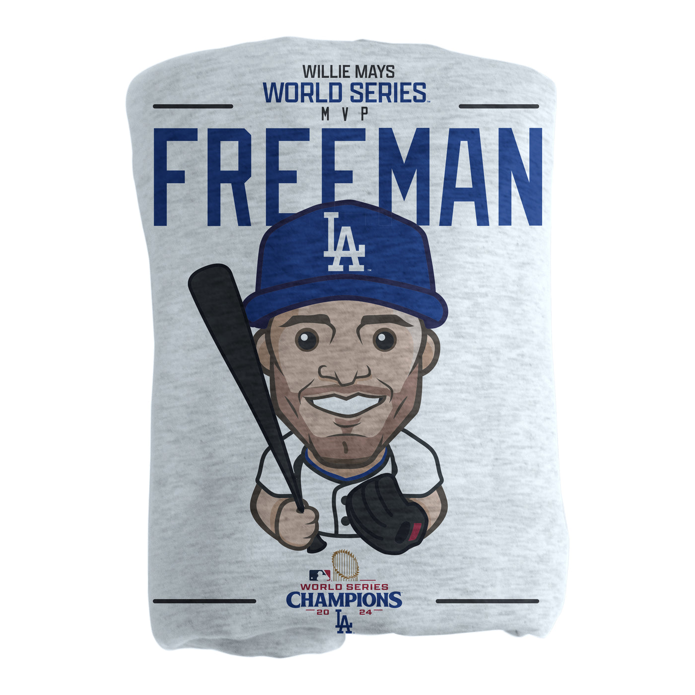 LA Dodgers 2024 World Series MVP Sublimated Sweatshirt Blanket