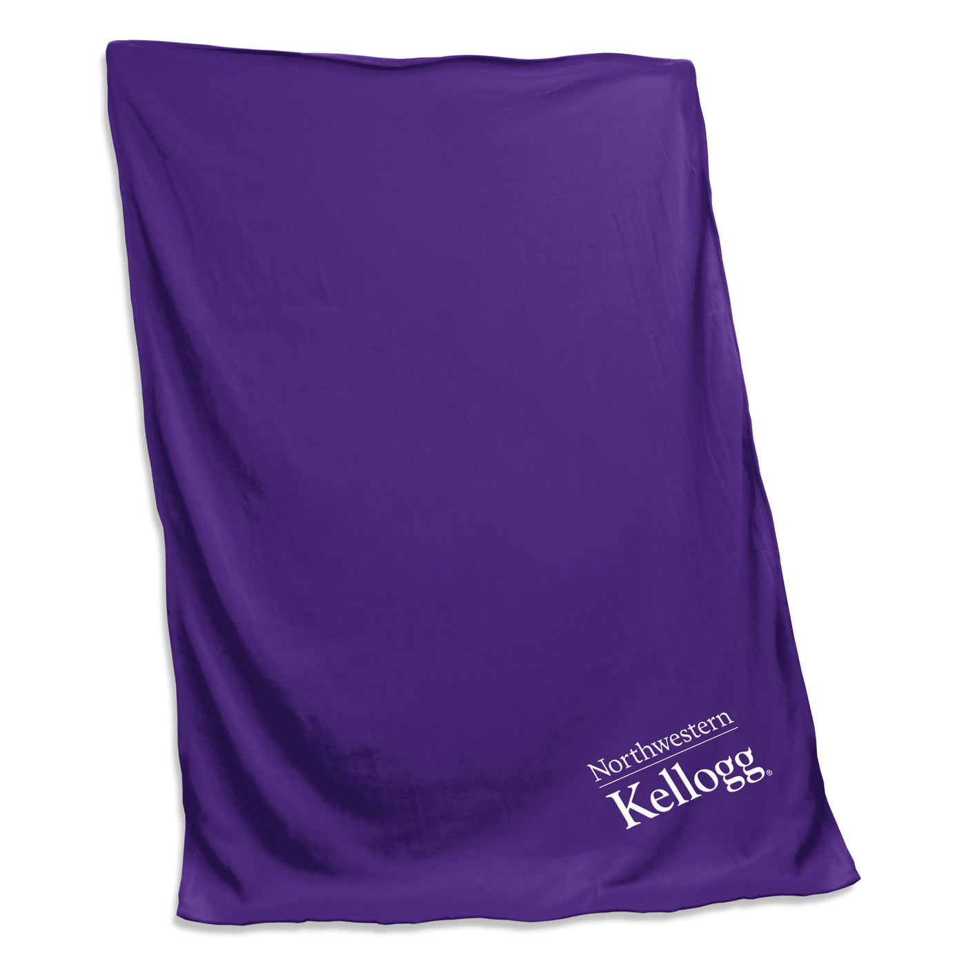Northwestern Kellogg Screened Sweatshirt Blanket