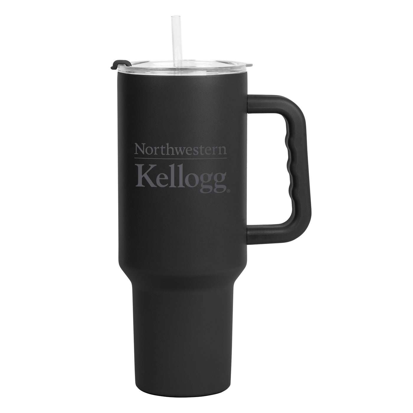 Northwestern Kellogg 40oz Black Tonal Powder Coat Tumbler