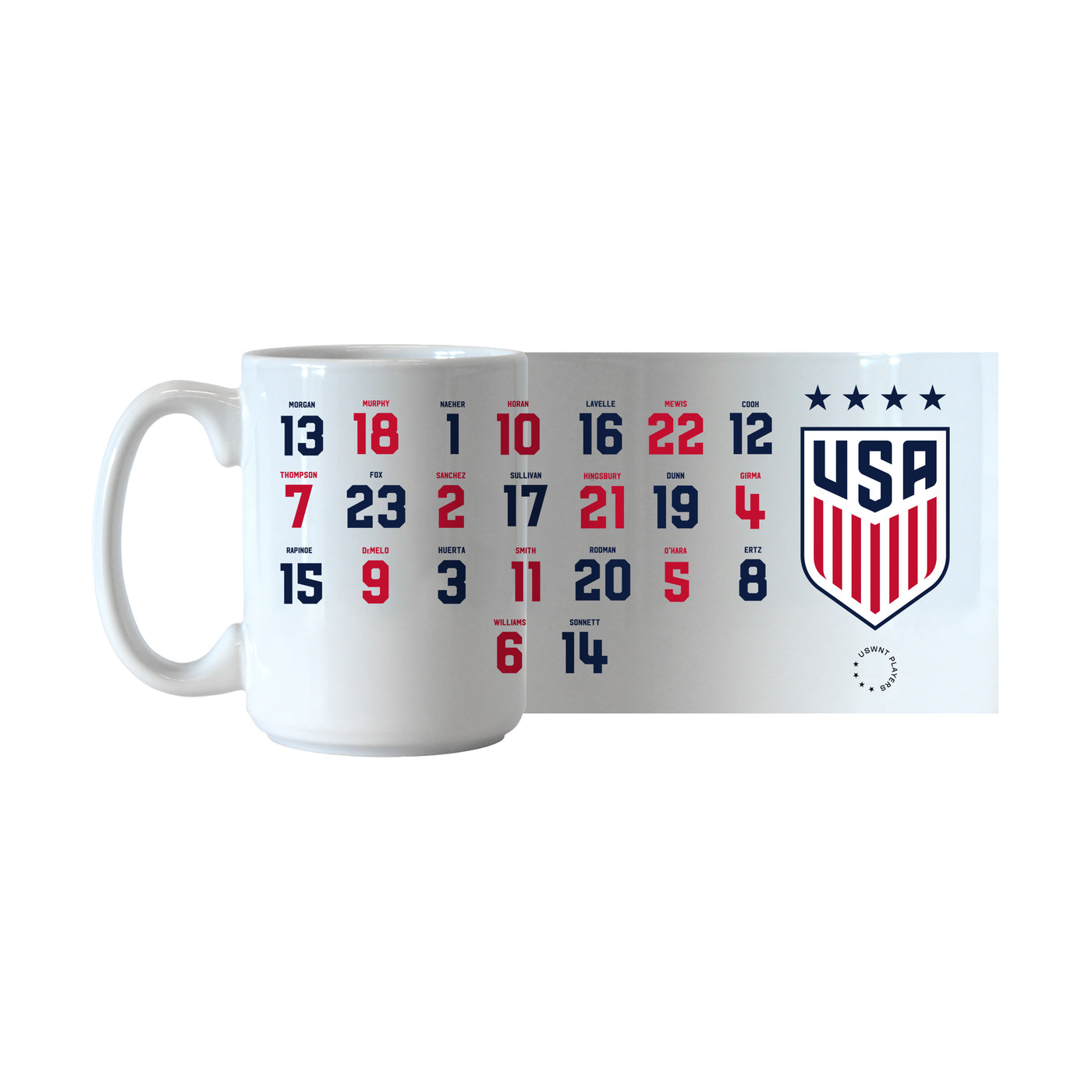 US Womens Soccer Roster 15oz Sublimated Mug - Logo Brands