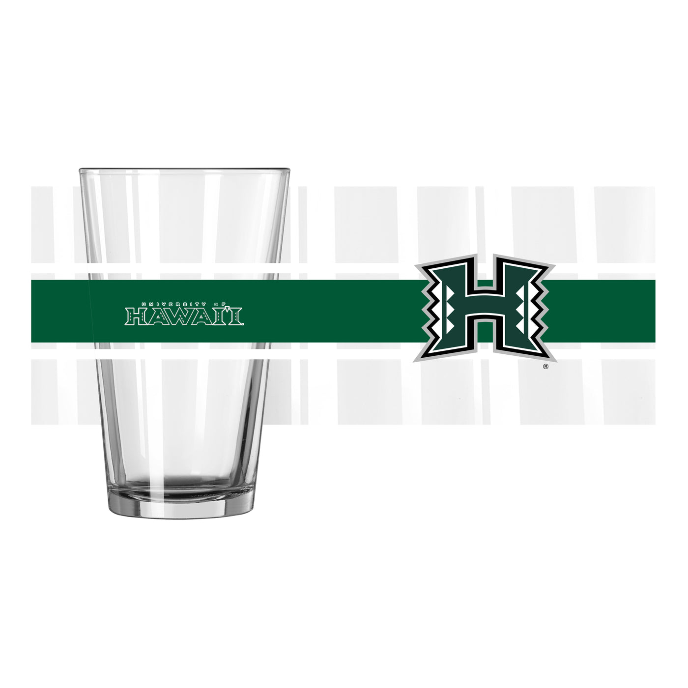 Hawaii - Manoa 16oz Stripe Pint Glass