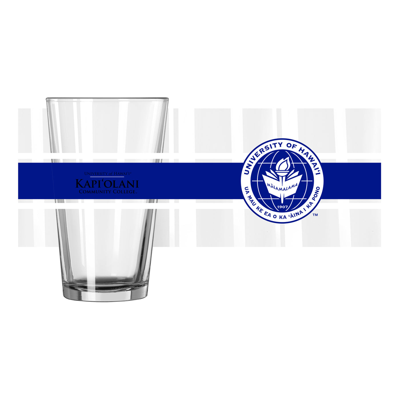 Hawaii - Kapi'olani 16oz Stripe Pint Glass