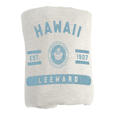 Hawaii - Leeward Sublimated Sweatshirt Blanket - Logo Brands