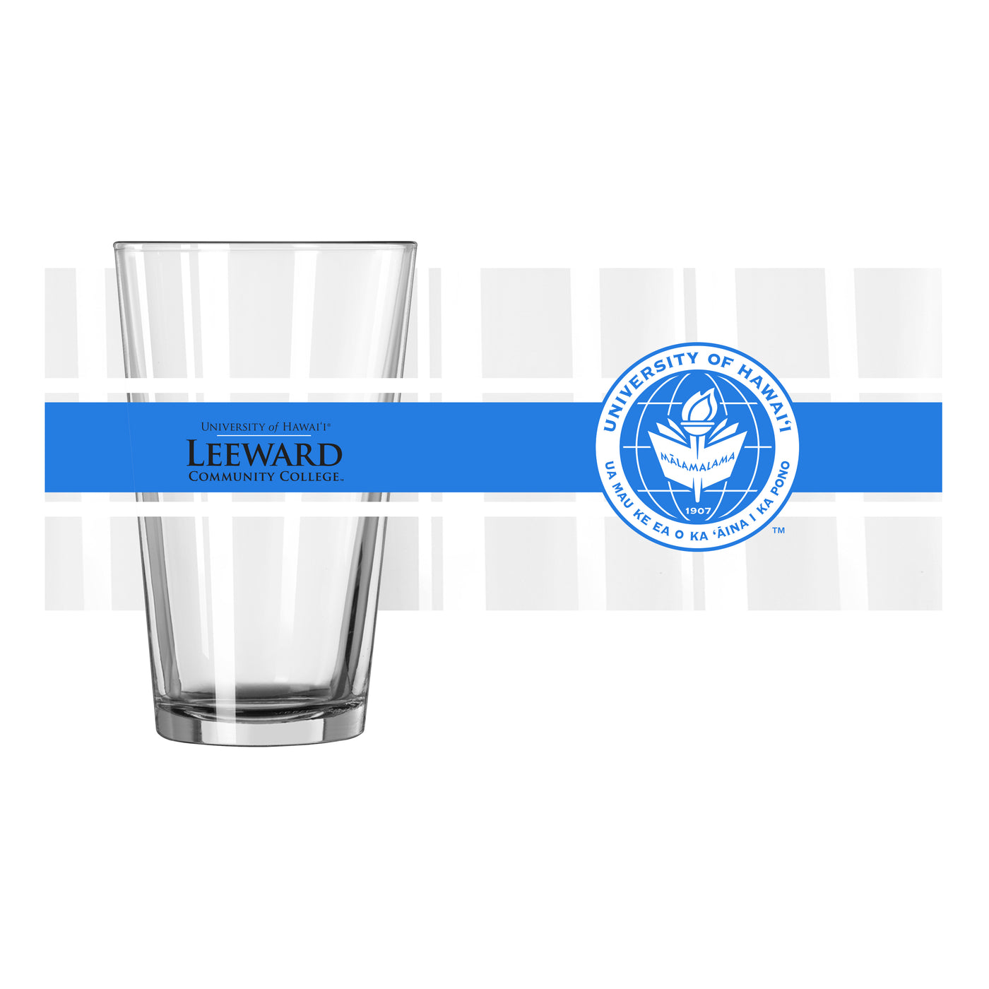 Hawaii - Leeward 16oz Stripe Pint Glass