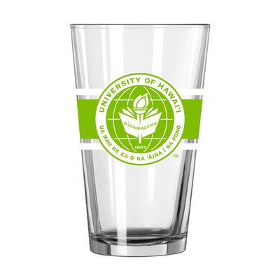 Hawaii - Windward 16oz Stripe Pint Glass - Logo Brands