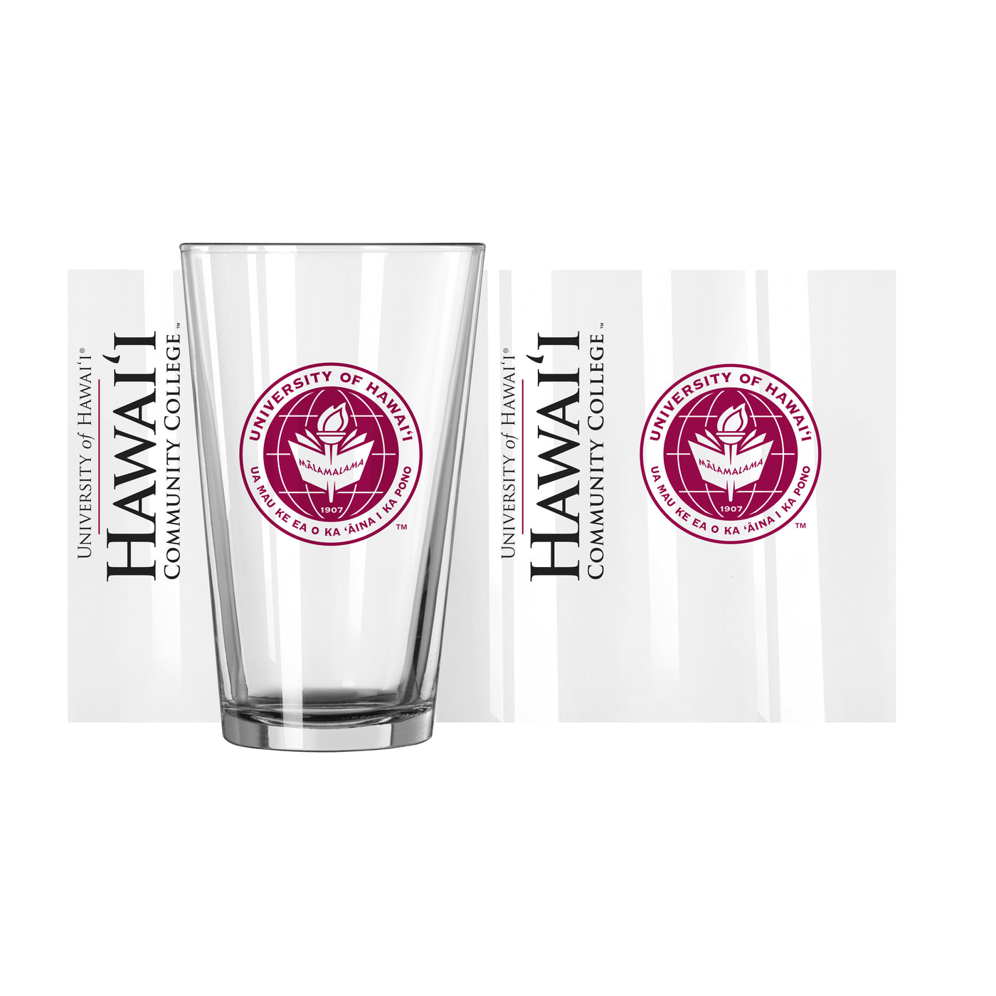 Hawaii Community Colleges 16oz Gameday Pint Glass