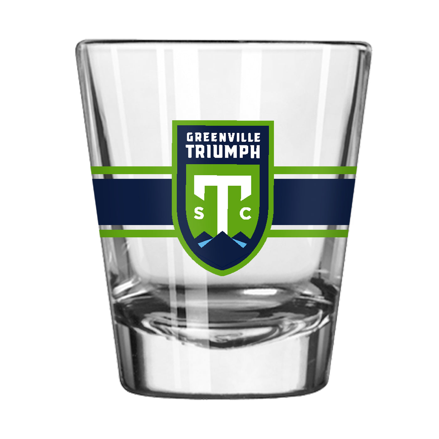 Greenville Triumph 2oz Stripe Shot Glass