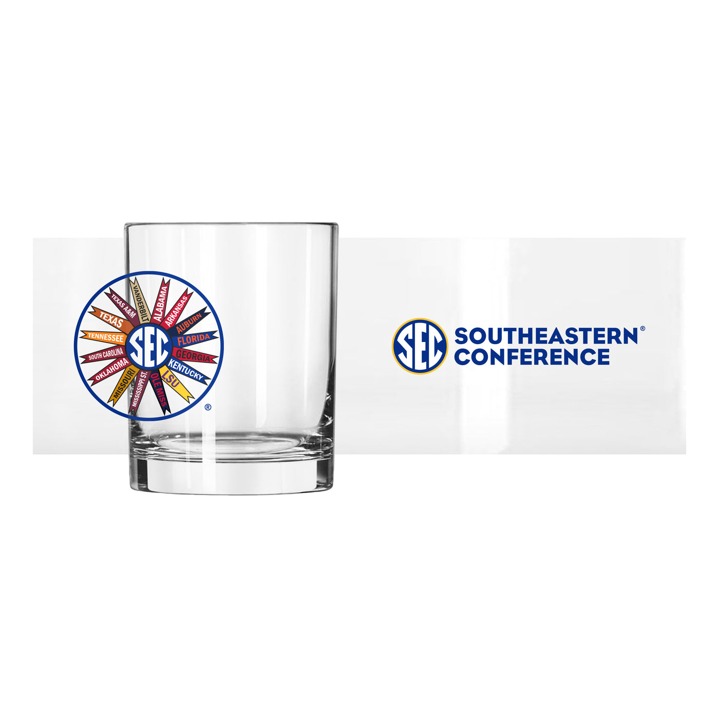 Southeastern Conference (SEC) 14oz Gameday Rocks Glass