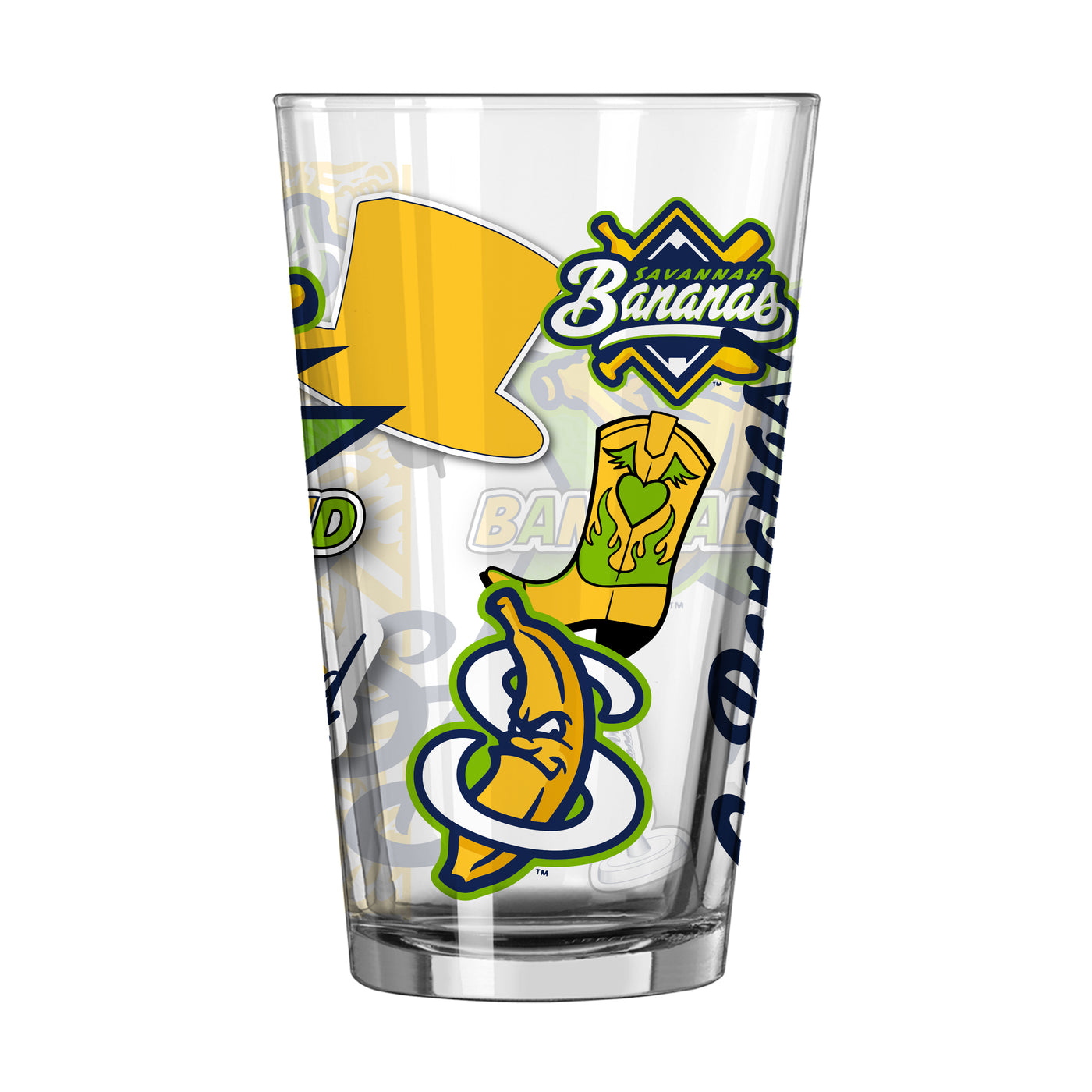 Savannah Bananas 16oz Native Pint Glass
