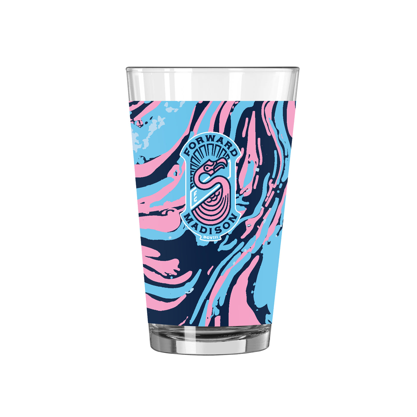 Forward Madison FC 16oz Marble Pint Glass