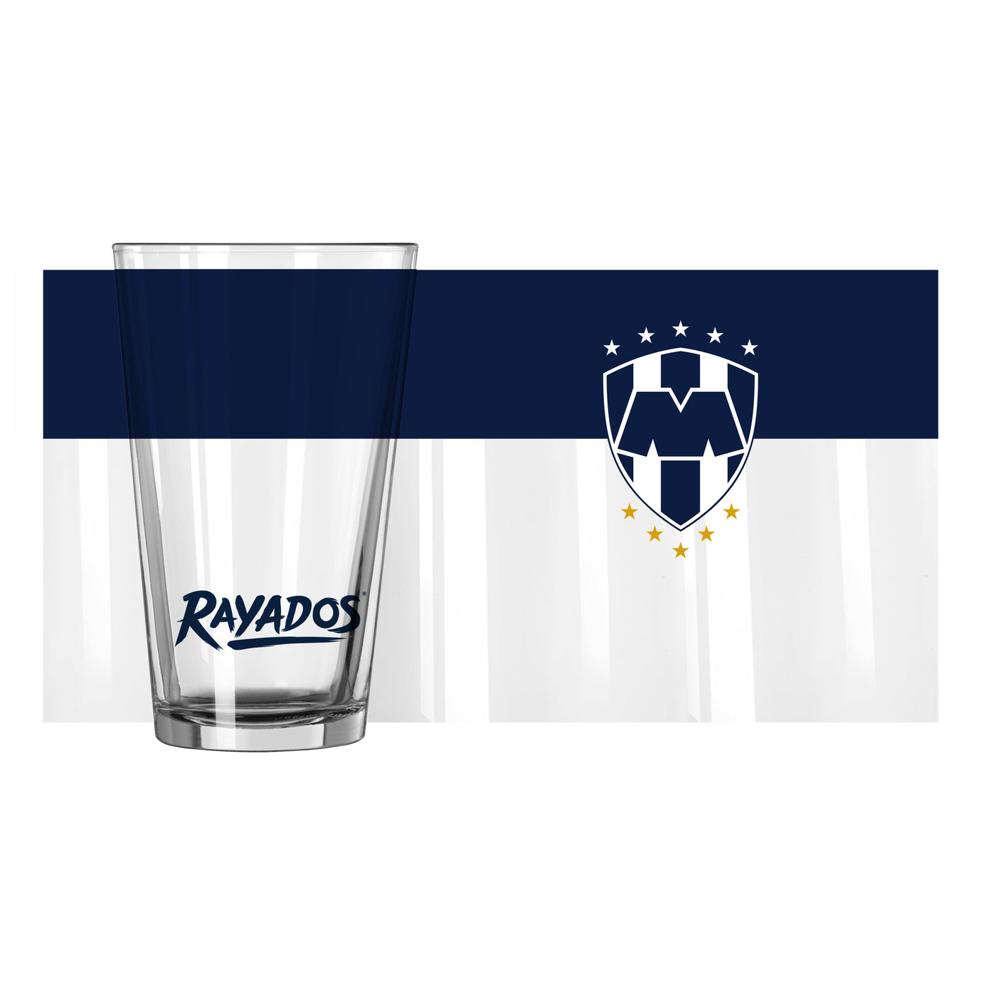 Monterrey FC 16oz Colorblock Pint Glass - Logo Brands