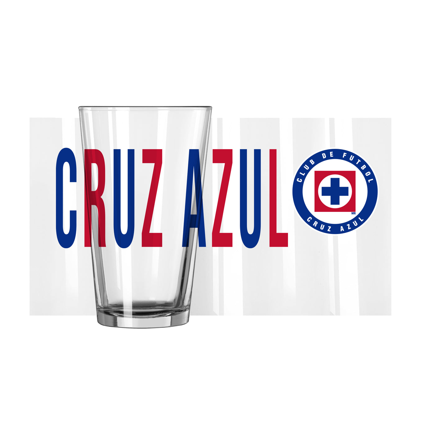 Cruz Azul FC 16oz Overtime Pint Glass - Logo Brands