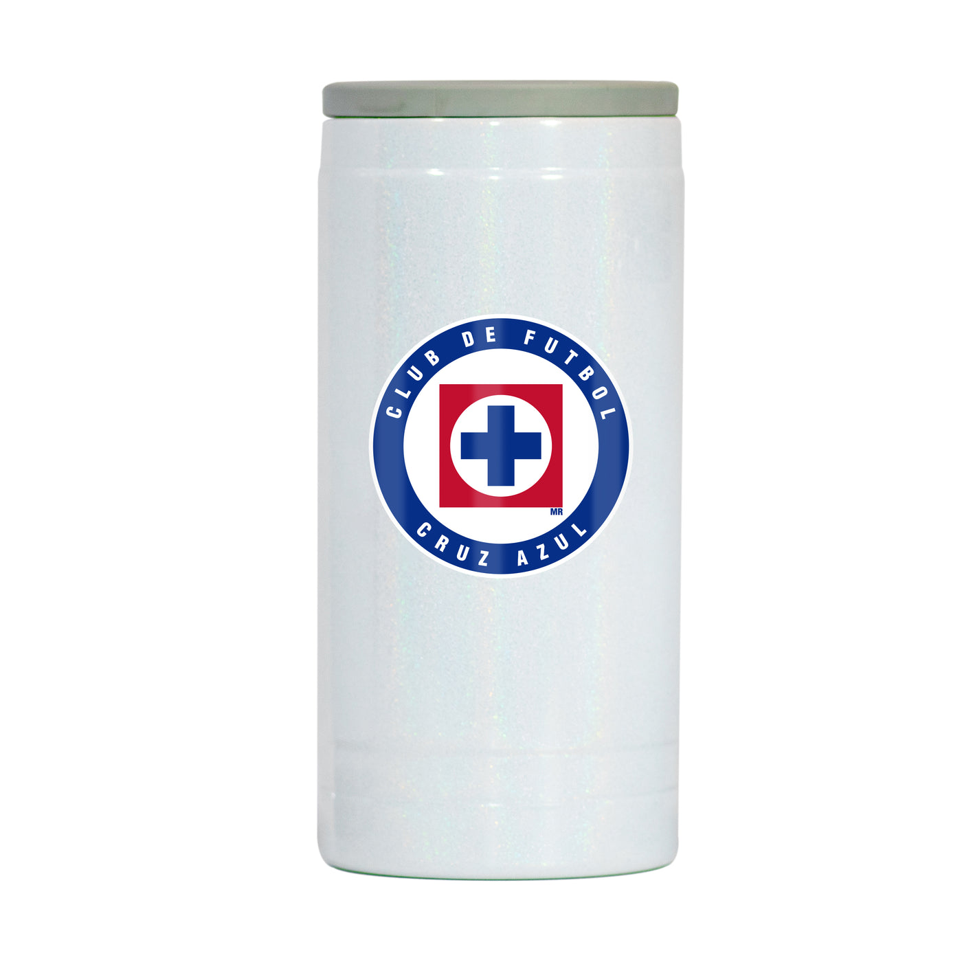 Cruz Azul FC 12oz Logo Iridescent Slim Coolie - Logo Brands