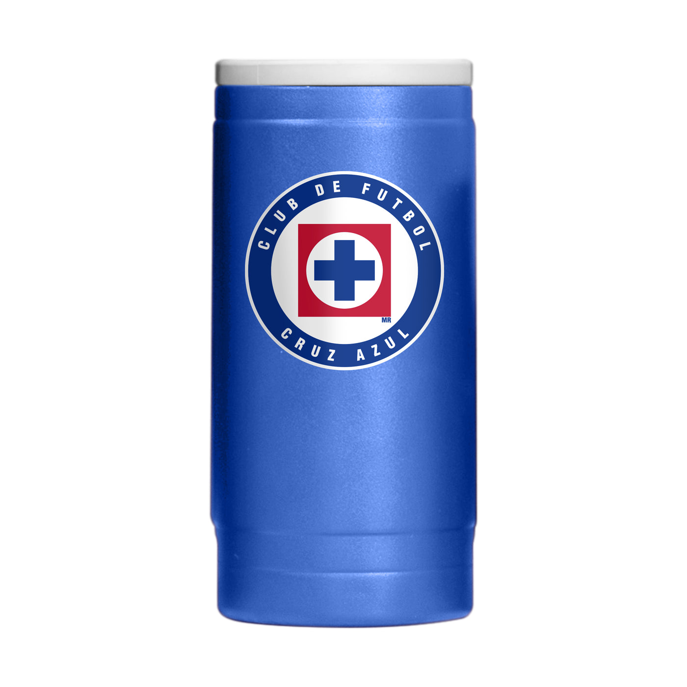 Cruz Azul FC 12oz Logo Powder Coat Slim Can Coolie - Logo Brands