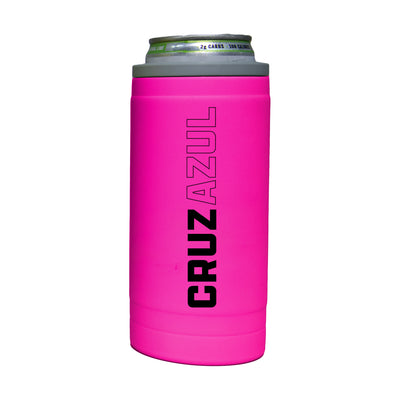 Cruz Azul FC 12oz Electric Stacked Soft Touch Slim Coolie - Logo Brands