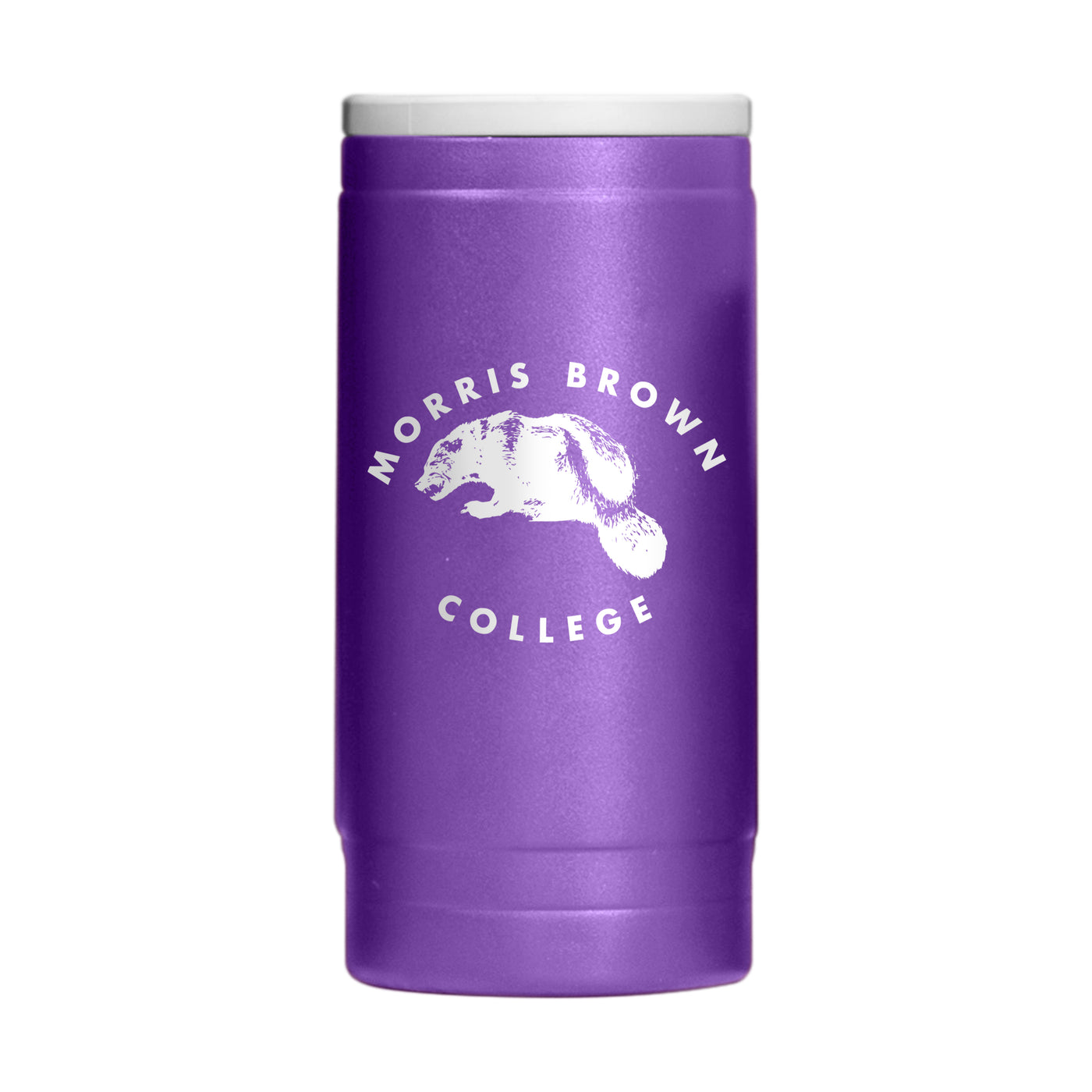 Morris Brown College 12oz Logo Powder Coat Slim Can Coolie