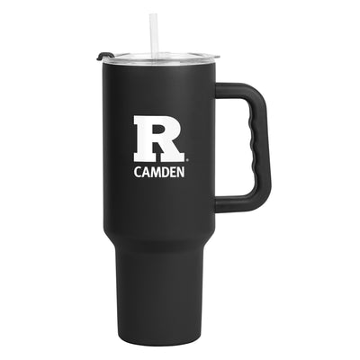 Rutgers-Camden 40oz Black Tonal Powder Coat Tumbler
