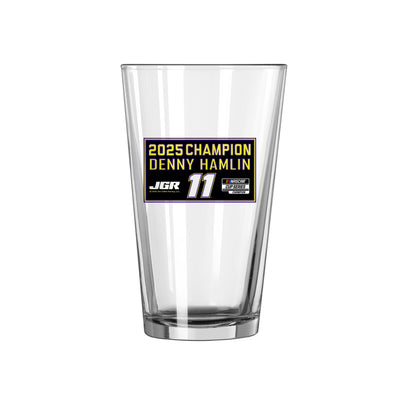 Denny Hamlin 2025 Nascar Cup Champion 16oz Pint Glass