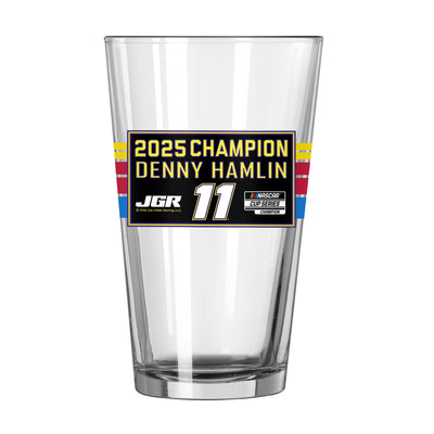 Denny Hamlin 2025 Nascar Cup Champion 16oz Wrap Pint Glass