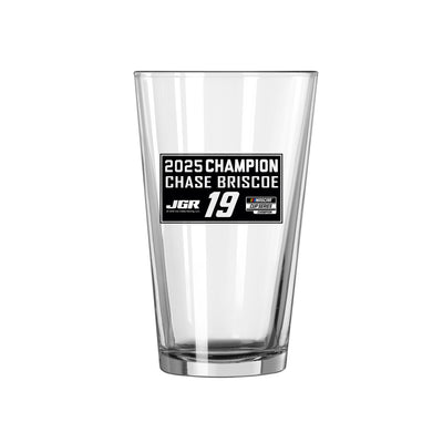 Chase Briscoe 2025 Nascar Cup Champion 16oz Pint Glass