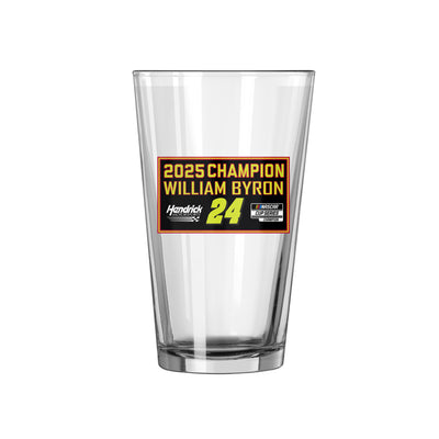 William Byron 2025 Nascar Cup Champion 16oz Pint Glass