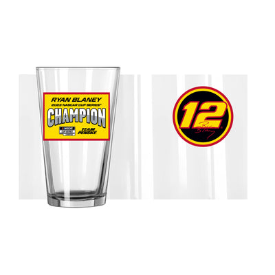 Ryan Blaney 16oz 2023 Nascar Cup Champ Pint Glass