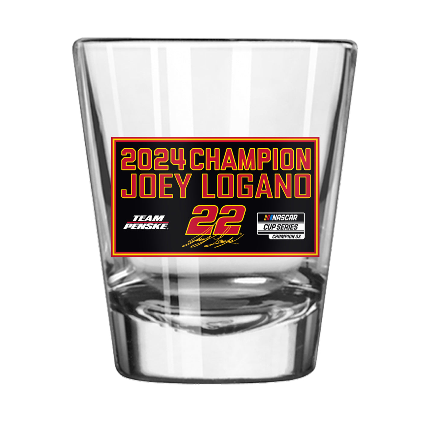 Joey Logano 2024 Nascar Cup Champions 2oz Shot Glass