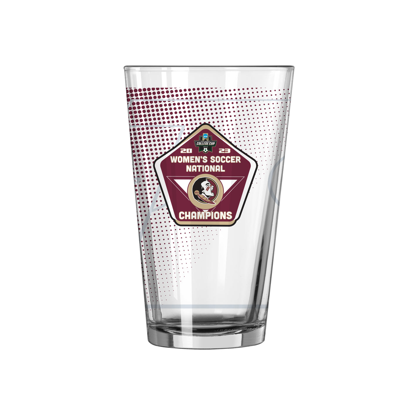 Florida State 16oz 2023 Women's College Cup Champions Pint Glass